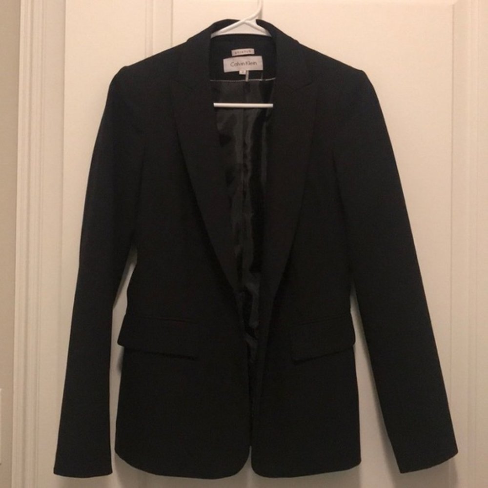 Black Calvin Klein Blazer Stretch Size 2